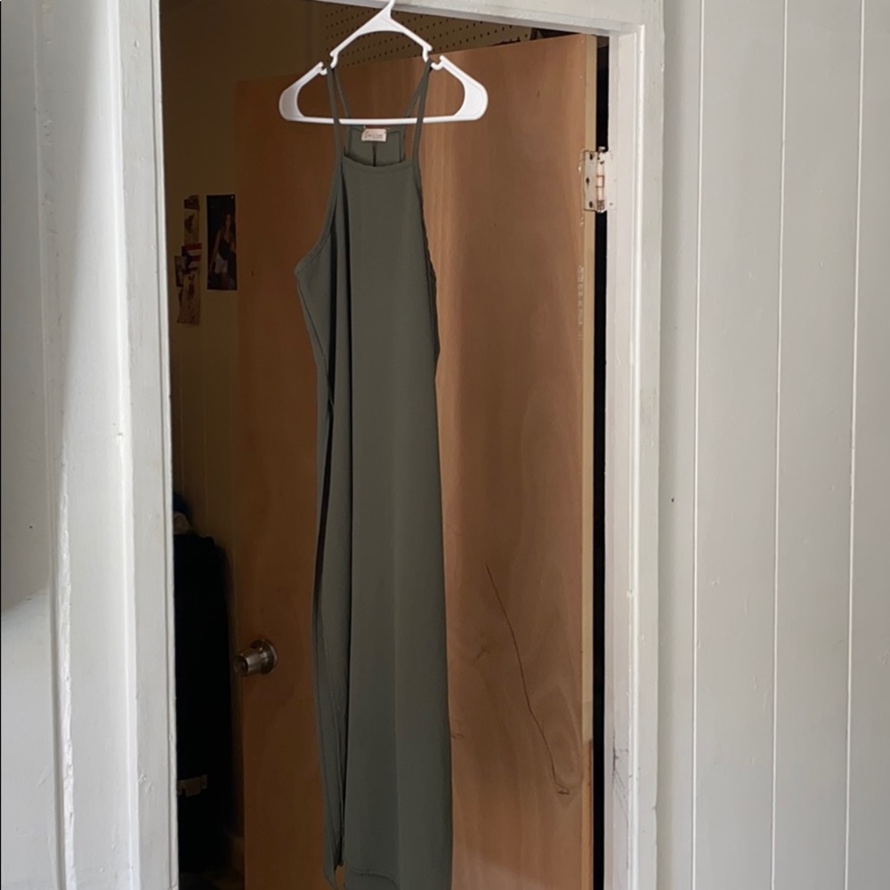 Army free side split dress
